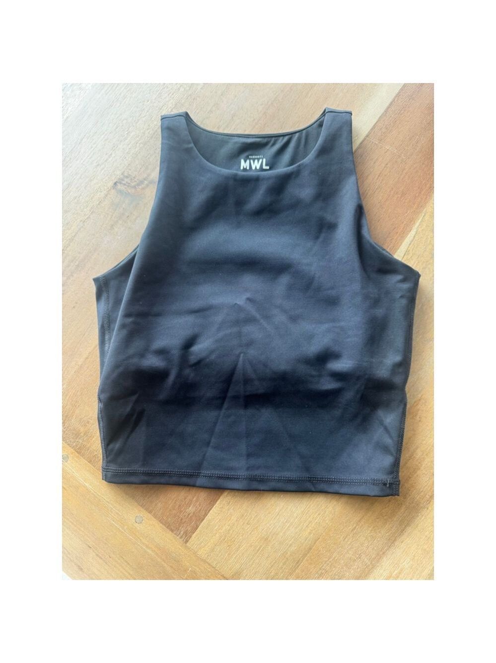 Madewell MWL Black Tank Top XS with Shelf Bra